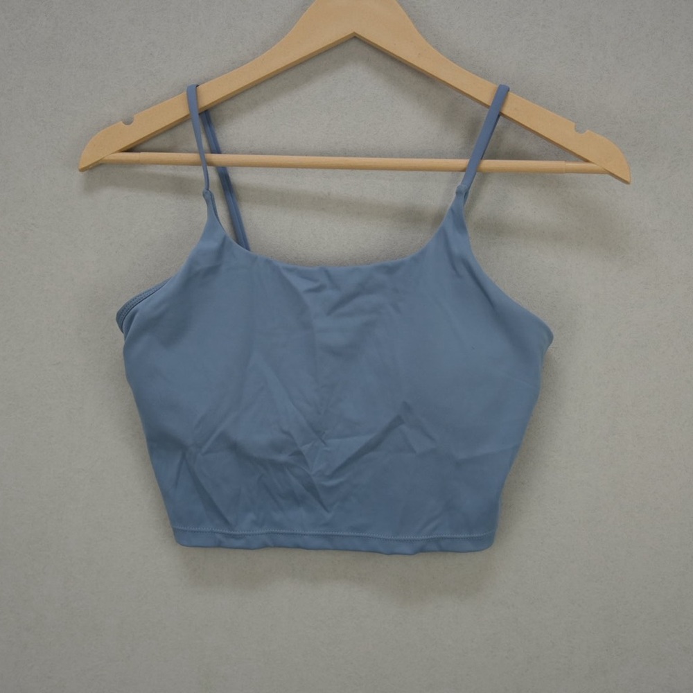 Blue athletic bra top